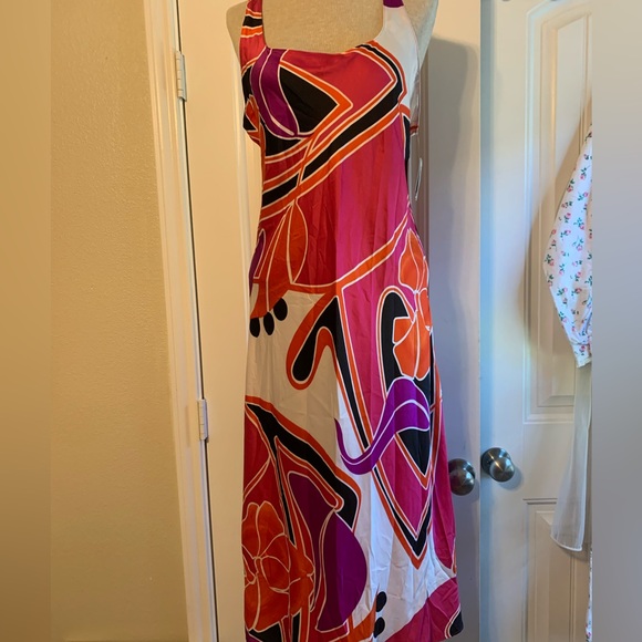 NWT Natori Women's Nightgown & Robe Set Floral Abstract Print Gown (M) Robe (S) - Picture 3 of 9